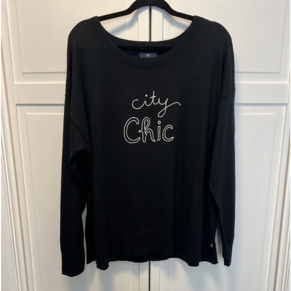 Gap Lightweight Graphic Sweater Size Women’s XXL Color Black